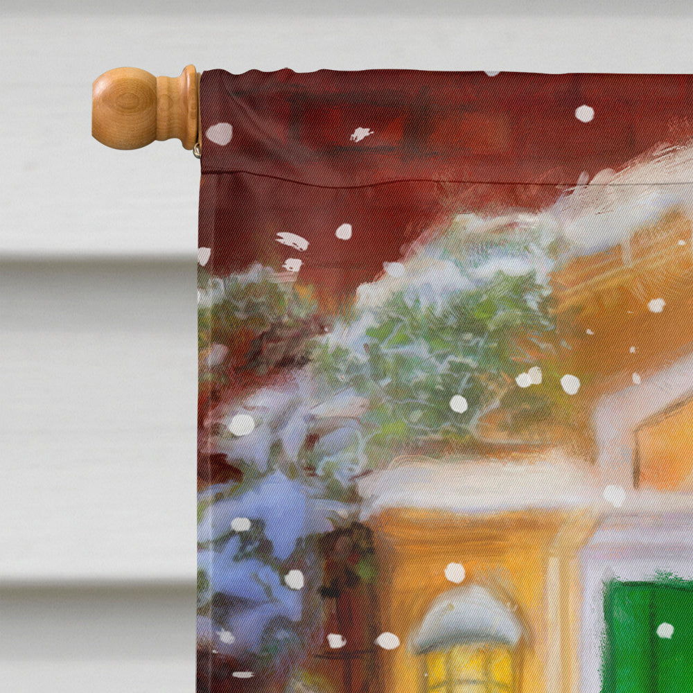 Santa Claus with Christmas Gifts House Flag 28x40 Porch Sleeve Pole Decorative Outside Yard Banner Artwork Wall Hanging, Polyester