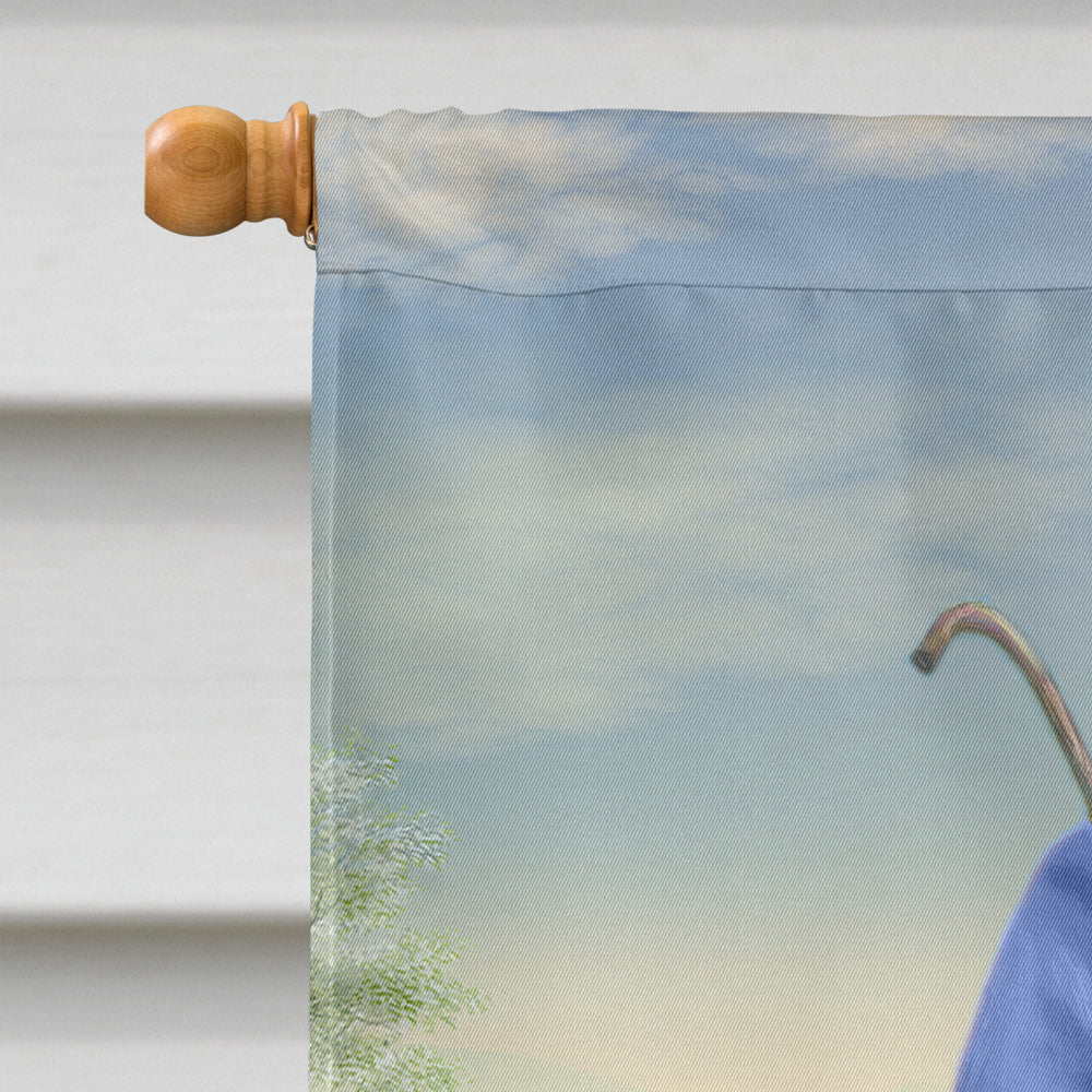 Jesus the Shepherd and his flock of sheep House Flag 28x40 Porch Sleeve Pole Decorative Outside Yard Banner Artwork Wall Hanging, Polyester