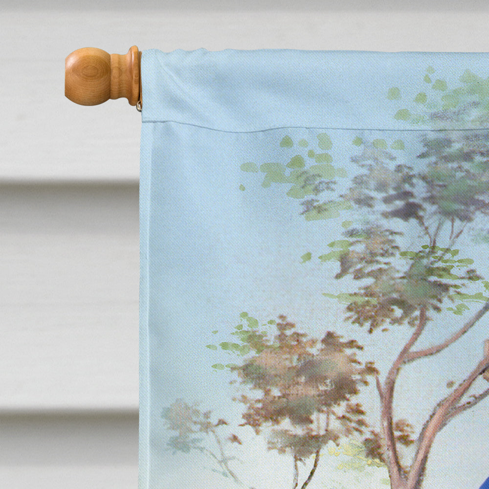 Jesus and his flock of sheep House Flag 28x40 Porch Sleeve Pole Decorative Outside Yard Banner Artwork Wall Hanging, Polyester