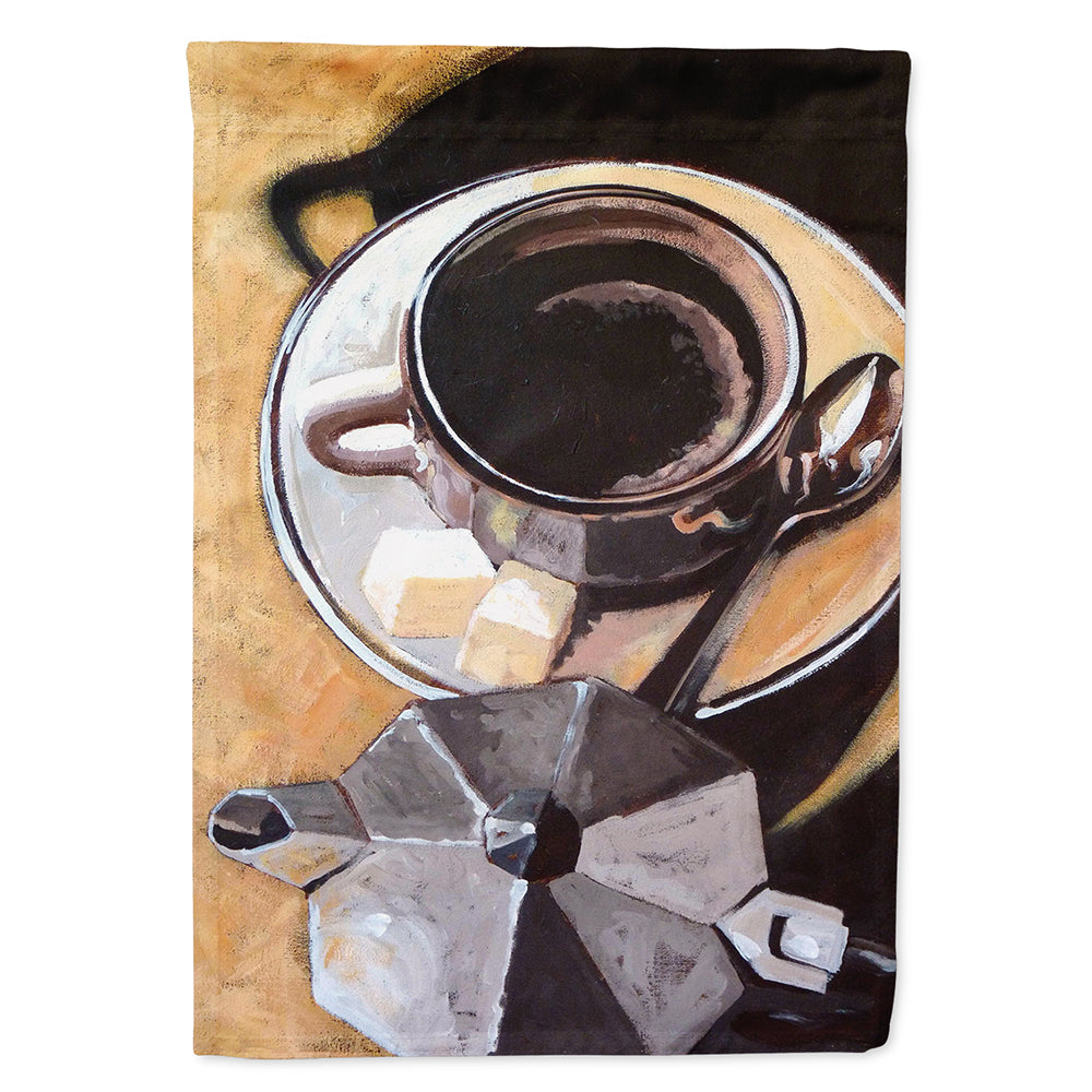 Coffee I by Roy Avis House Flag 28x40 Porch Sleeve Pole Decorative Outside Yard Banner Artwork Wall Hanging, Polyester