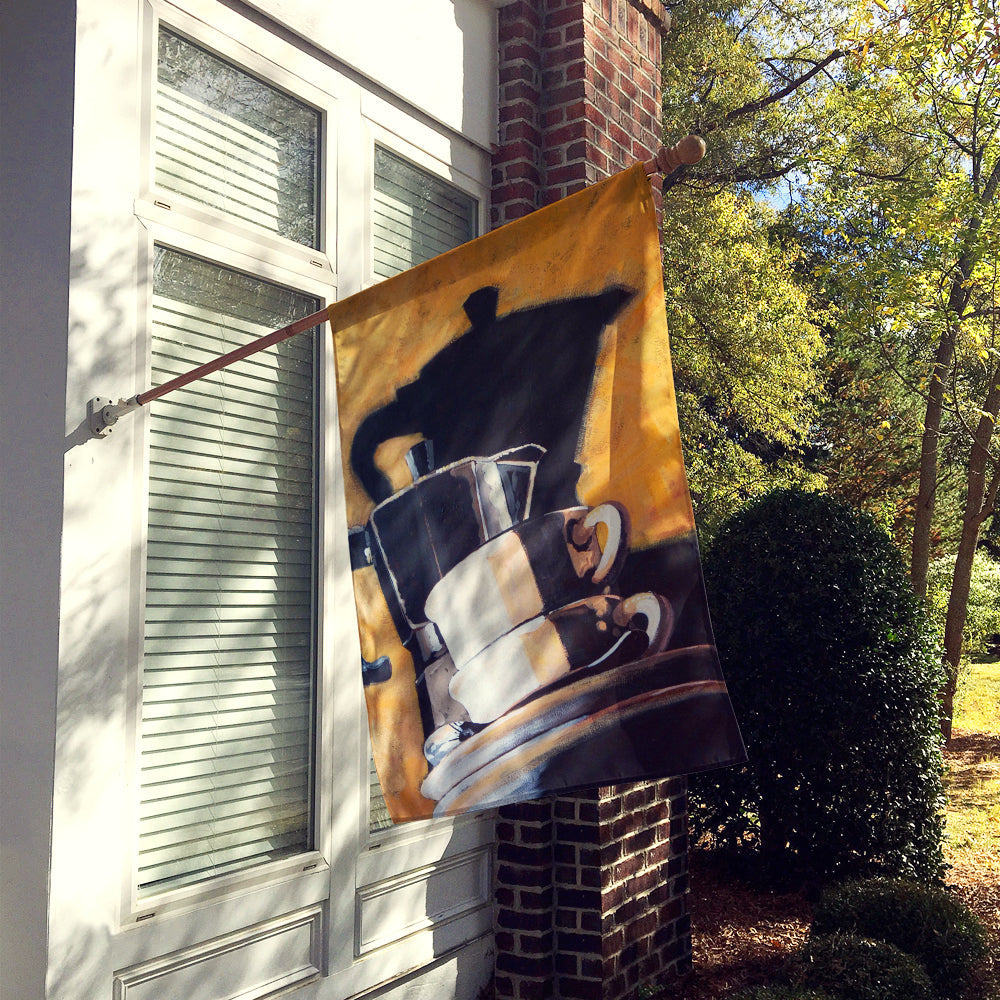 Coffee II by Roy Avis House Flag 28x40 Porch Sleeve Pole Decorative Outside Yard Banner Artwork Wall Hanging, Polyester