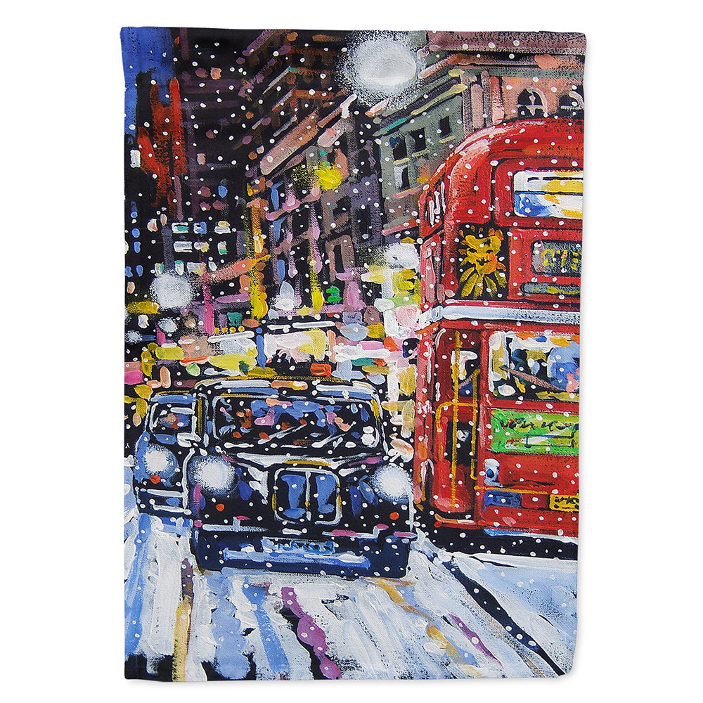 London Snow by Roy Avis House Flag 28x40 Porch Sleeve Pole Decorative Outside Yard Banner Artwork Wall Hanging, Polyester