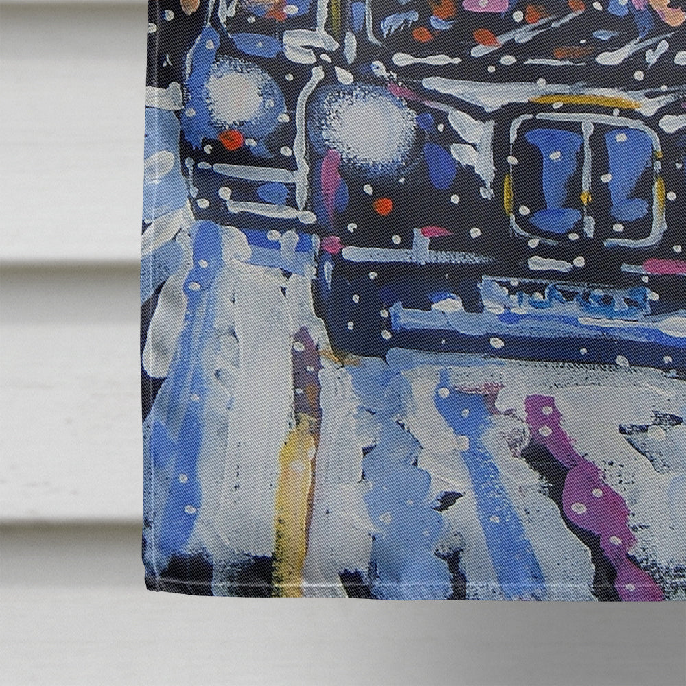 London Snow by Roy Avis House Flag 28x40 Porch Sleeve Pole Decorative Outside Yard Banner Artwork Wall Hanging, Polyester