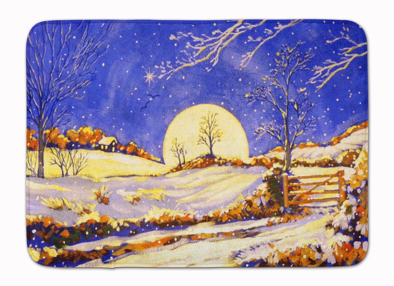 Winter Moonrise by Roy Avis Memory Foam Kitchen Mat Machine Washable Anti-Fatigue Cushion Comfort Bath or Kitchen Rug