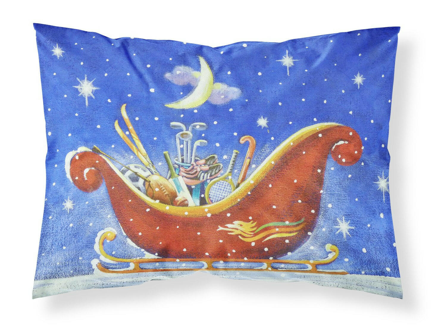 Christmas Santa's Sleigh by Roy Avis Standard Pillowcase Lightweight Super Soft Easy Care Decorative Artwork Pillowcase, Standard