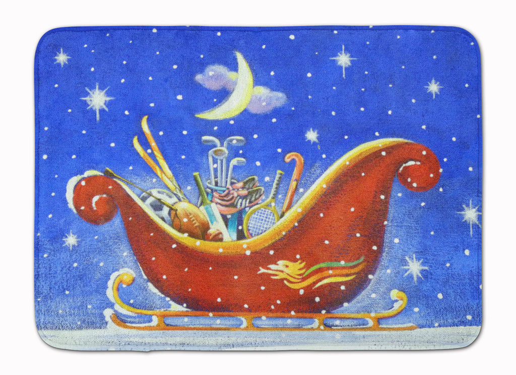 Christmas Santa's Sleigh by Roy Avis Memory Foam Kitchen Mat Machine Washable Anti-Fatigue Cushion Comfort Bath or Kitchen Rug