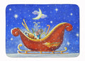 Christmas Santa's Sleigh by Roy Avis Memory Foam Kitchen Mat Machine Washable Anti-Fatigue Cushion Comfort Bath or Kitchen Rug