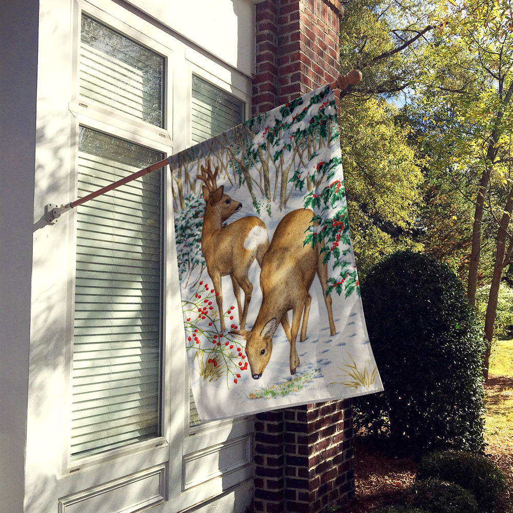 European Roe Deer Western Roe Deer House Flag 28x40 Porch Sleeve Pole Decorative Outside Yard Banner Artwork Wall Hanging, Polyester