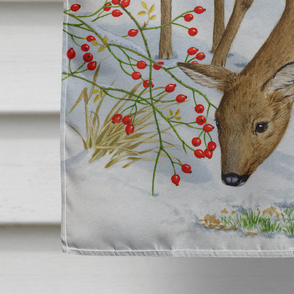 European Roe Deer Western Roe Deer House Flag 28x40 Porch Sleeve Pole Decorative Outside Yard Banner Artwork Wall Hanging, Polyester