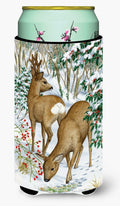 European Roe Deer Western Roe Deer Tall Boy Hugger Can Cooler Sleeve Machine Washable Drink Collapsible Insulator Beverage Insulated Holder
