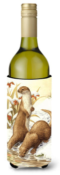 Otters & Gladon Irises Wine Bottle Hugger Gift Sleeve for Standard 750 ml Bottles, Insulated Reusable Also Fits Mini Shot & Pint Bottles
