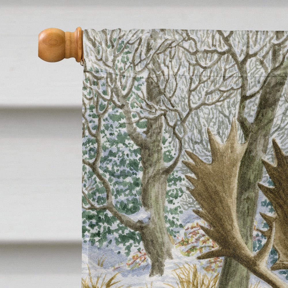 Fallow Buck Deer House Flag 28x40 Porch Sleeve Pole Decorative Outside Yard Banner Artwork Wall Hanging, Polyester