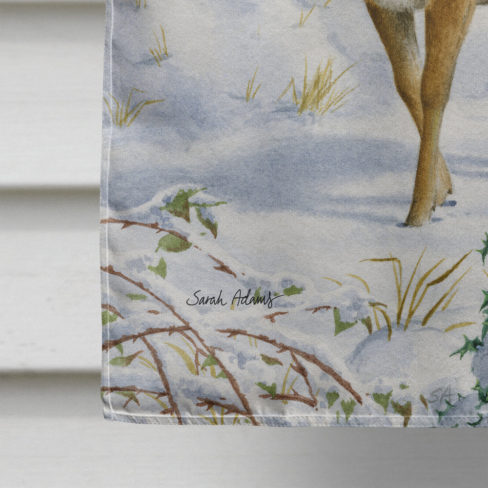Fallow Buck Deer House Flag 28x40 Porch Sleeve Pole Decorative Outside Yard Banner Artwork Wall Hanging, Polyester