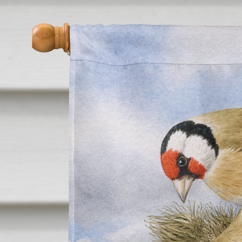 European Goldfinch House Flag 28x40 Porch Sleeve Pole Decorative Outside Yard Banner Artwork Wall Hanging, Polyester