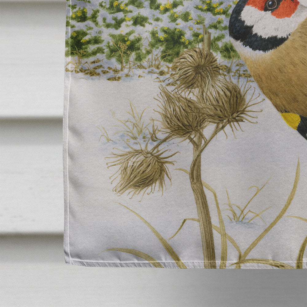 European Goldfinch House Flag 28x40 Porch Sleeve Pole Decorative Outside Yard Banner Artwork Wall Hanging, Polyester