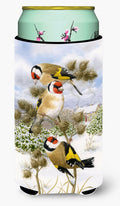 European Goldfinch Tall Boy Hugger Can Cooler Sleeve Machine Washable Drink Collapsible Insulator Beverage Insulated Holder