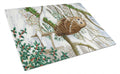 Tawny Owl Cutting Board Tempered Glass Kitchen Cutting Surface, Heat Resistant Chopping, Non-Slip Feet, Food Prep & Serving