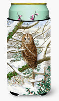 Tawny Owl Tall Boy Hugger Can Cooler Sleeve Machine Washable Drink Collapsible Insulator Beverage Insulated Holder