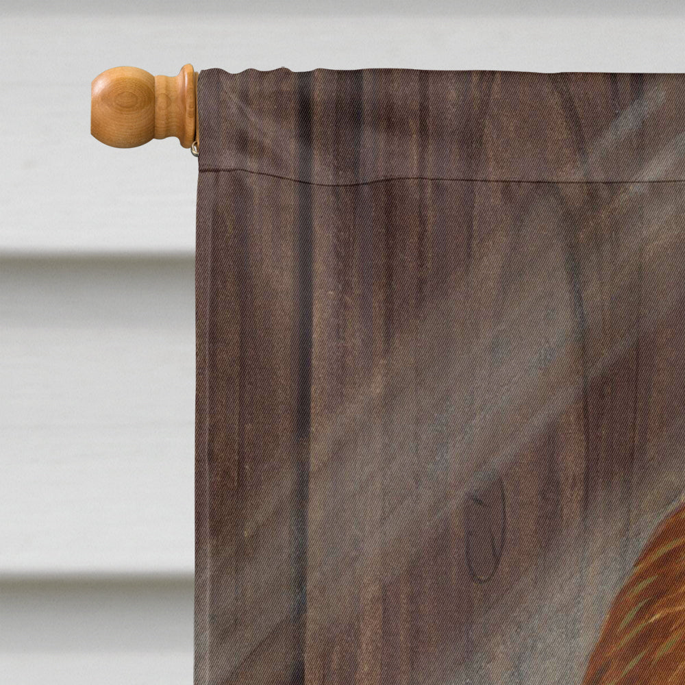 My Little Chickadees with Hen Chicken House Flag 28x40 Porch Sleeve Pole Decorative Outside Yard Banner Artwork Wall Hanging, Polyester