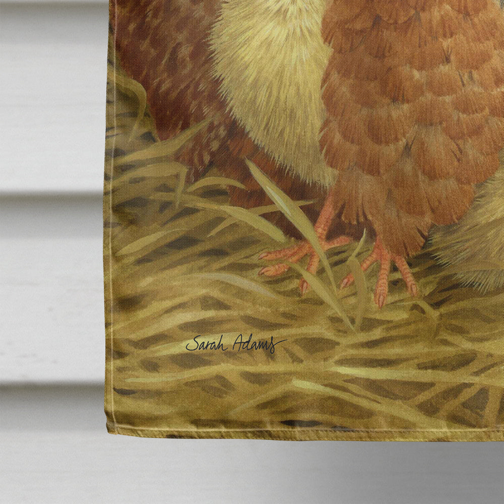 My Little Chickadees with Hen Chicken House Flag 28x40 Porch Sleeve Pole Decorative Outside Yard Banner Artwork Wall Hanging, Polyester