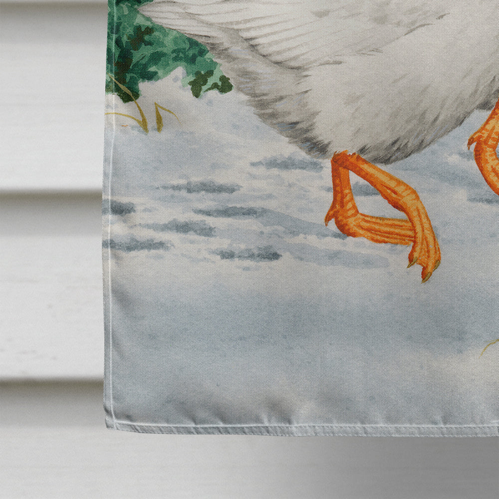 Geese  House Flag 28x40 Porch Sleeve Pole Decorative Outside Yard Banner Artwork Wall Hanging, Polyester