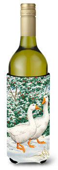 Geese  Wine Bottle Hugger Gift Sleeve for Standard 750 ml Bottles, Insulated Reusable Also Fits Mini Shot & Pint Bottles