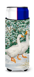 Geese  Slim Can Hugger , Insulated Foam Hugger for 12 oz Slim Cans, Beer Bottles & Water Bottles, Printed in USA