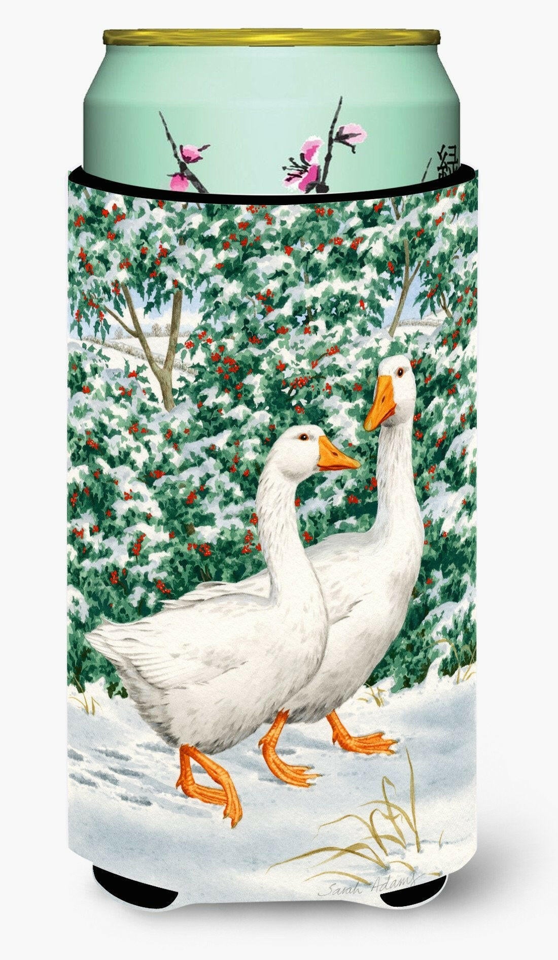 Geese  Tall Boy Hugger Can Cooler Sleeve Machine Washable Drink Collapsible Insulator Beverage Insulated Holder