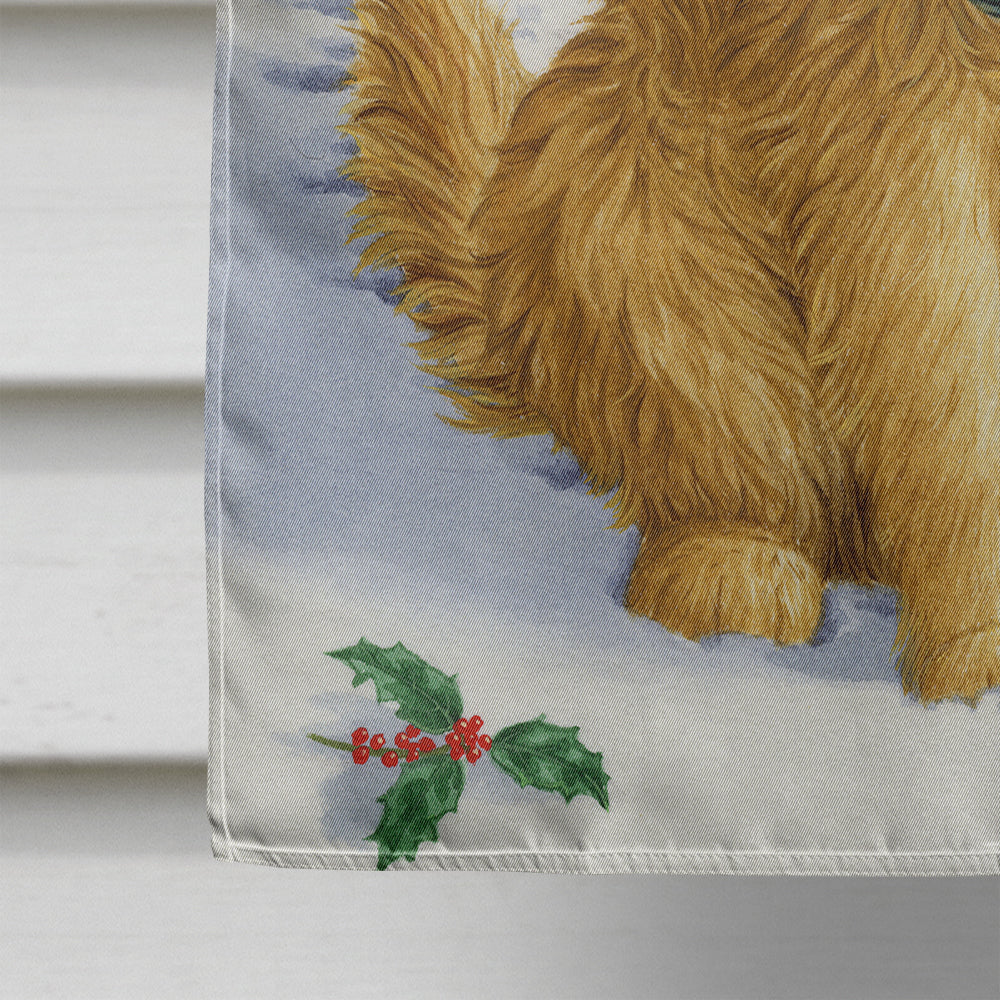 Yellow Labrador & Holly House Flag 28x40 Porch Sleeve Pole Decorative Outside Yard Banner Artwork Wall Hanging, Polyester