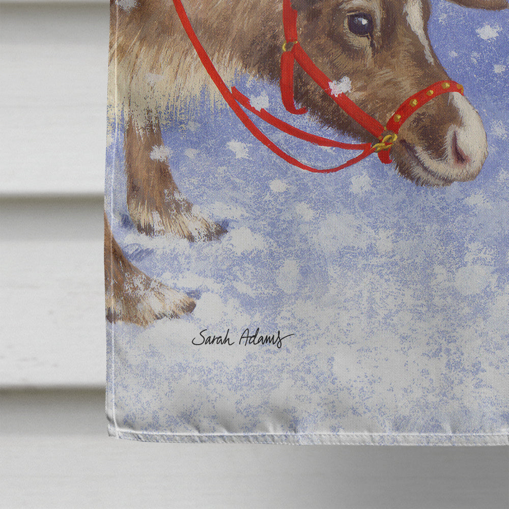 Reindeers & Cat House Flag 28x40 Porch Sleeve Pole Decorative Outside Yard Banner Artwork Wall Hanging, Polyester