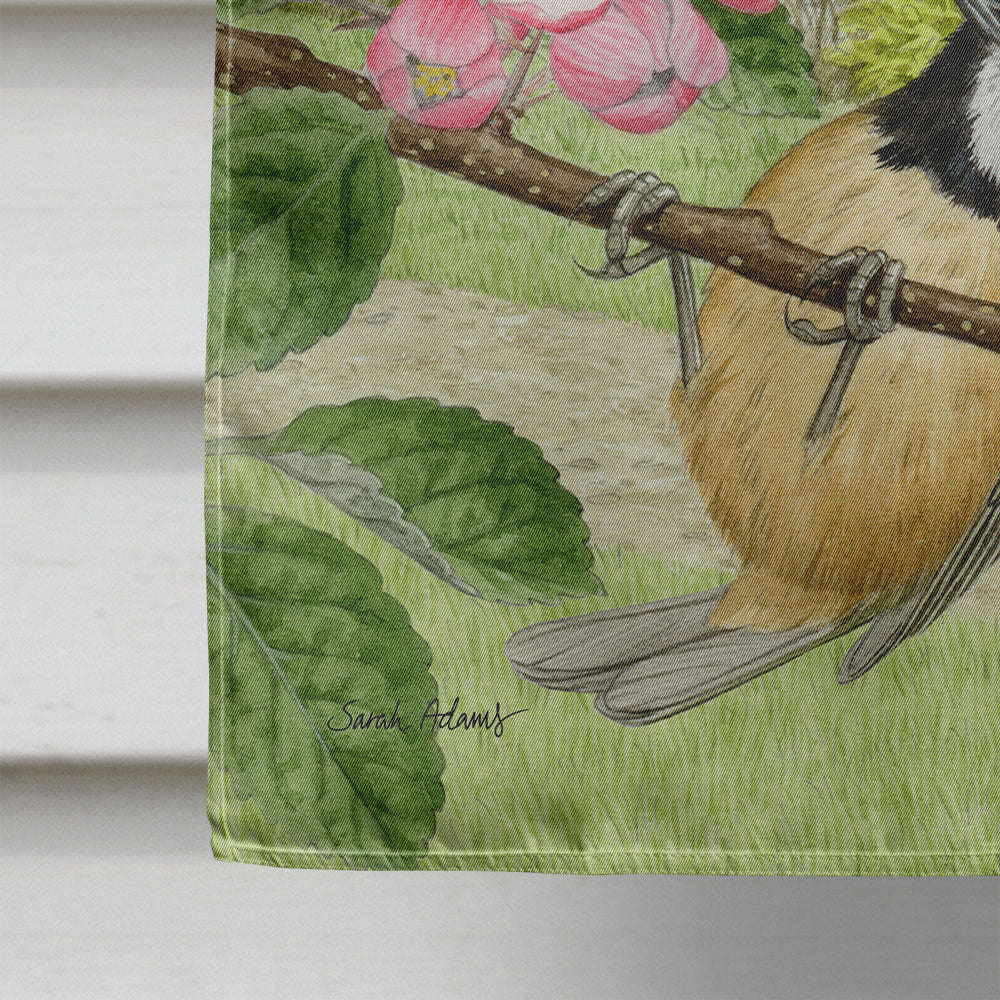 Coal Tits House Flag 28x40 Porch Sleeve Pole Decorative Outside Yard Banner Artwork Wall Hanging, Polyester