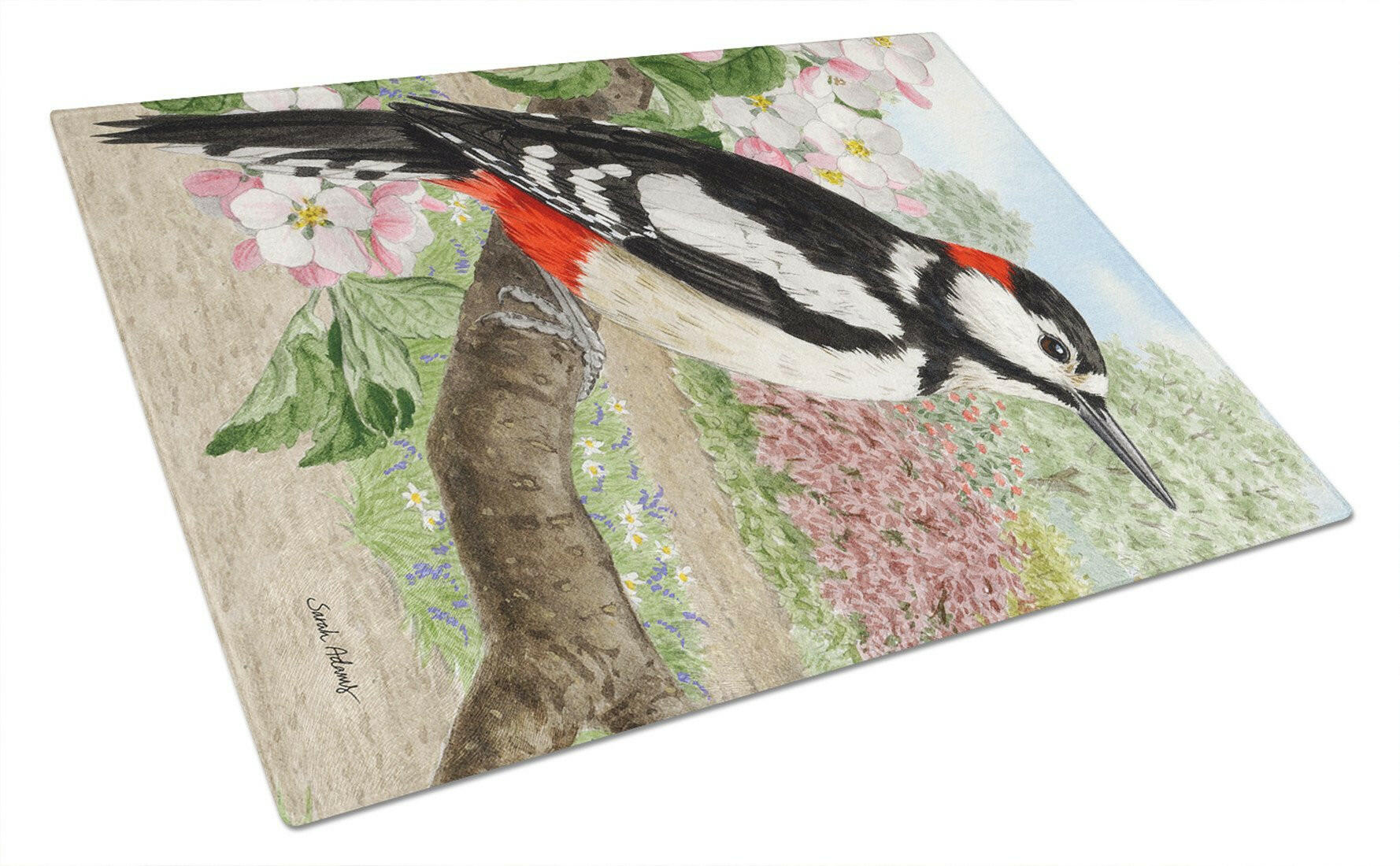Woodpecker  Cutting Board Tempered Glass Kitchen Cutting Surface, Heat Resistant Chopping, Non-Slip Feet, Food Prep & Serving