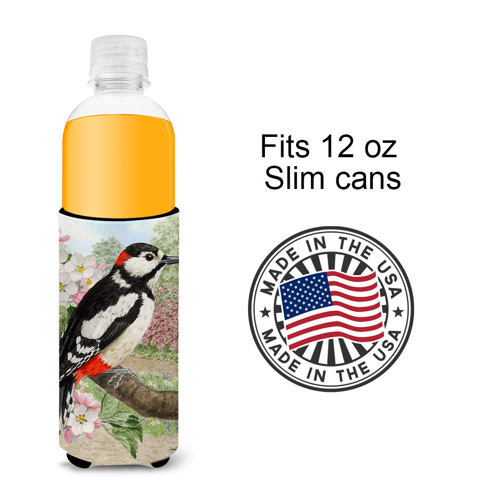 Woodpecker  Slim Can Hugger , Insulated Foam Hugger for 12 oz Slim Cans, Beer Bottles & Water Bottles, Printed in USA