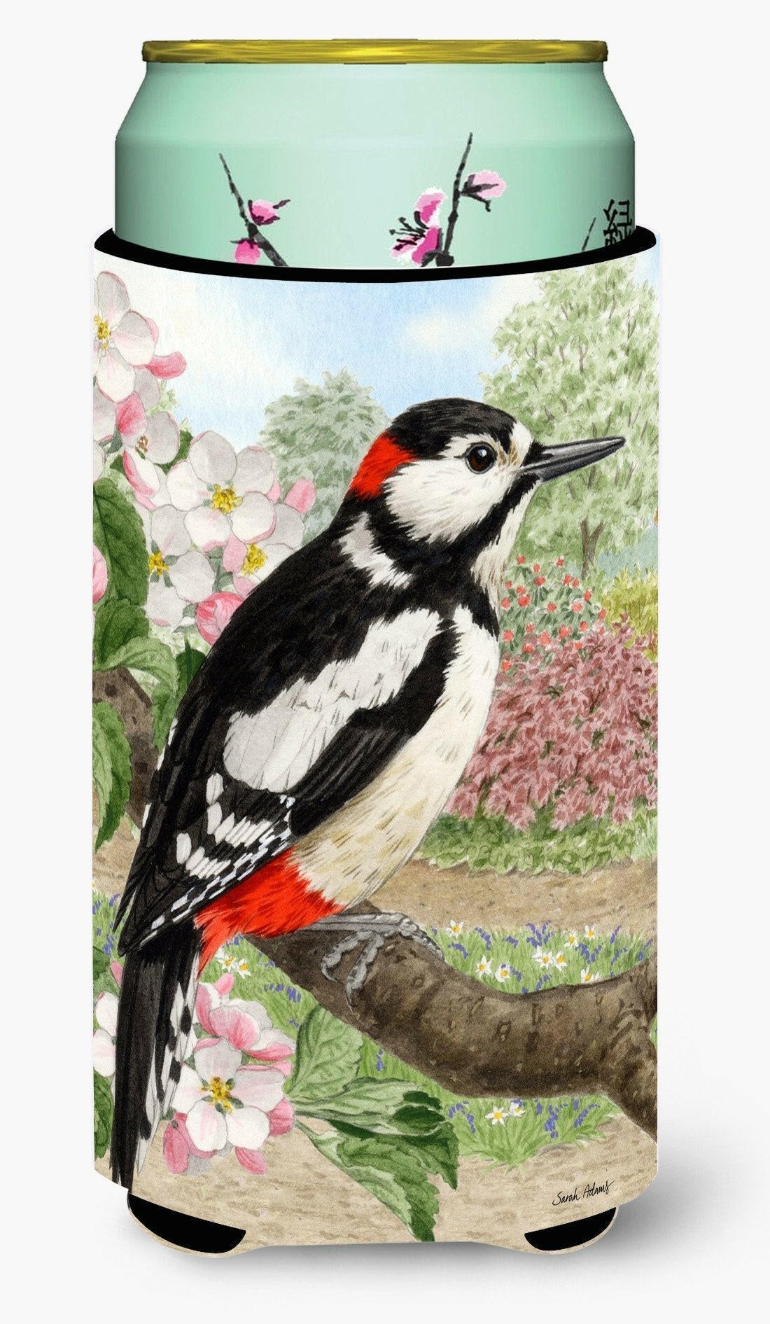 Woodpecker  Tall Boy Hugger Can Cooler Sleeve Machine Washable Drink Collapsible Insulator Beverage Insulated Holder