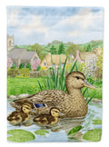 Mallard Duck House Flag 28x40 Porch Sleeve Pole Decorative Outside Yard Banner Artwork Wall Hanging, Polyester