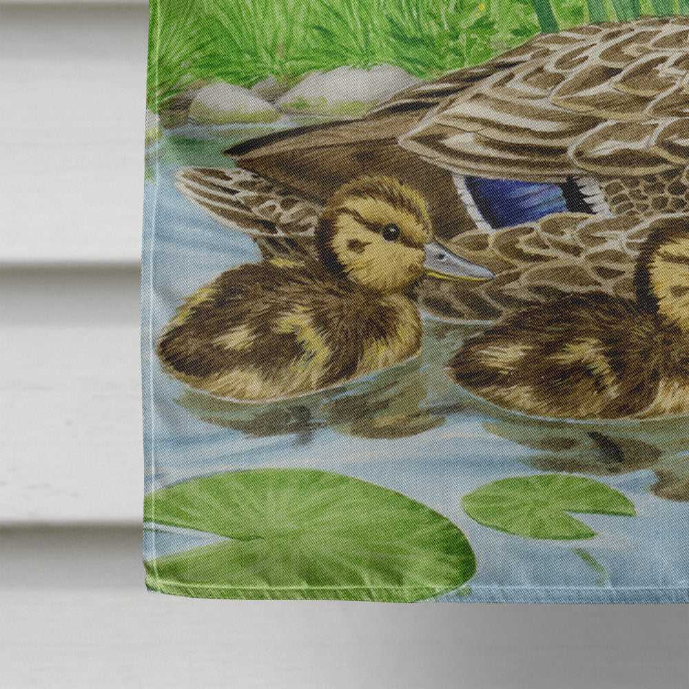 Mallard Duck House Flag 28x40 Porch Sleeve Pole Decorative Outside Yard Banner Artwork Wall Hanging, Polyester