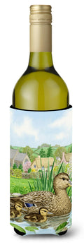 Mallard Duck Wine Bottle Hugger Gift Sleeve for Standard 750 ml Bottles, Insulated Reusable Also Fits Mini Shot & Pint Bottles