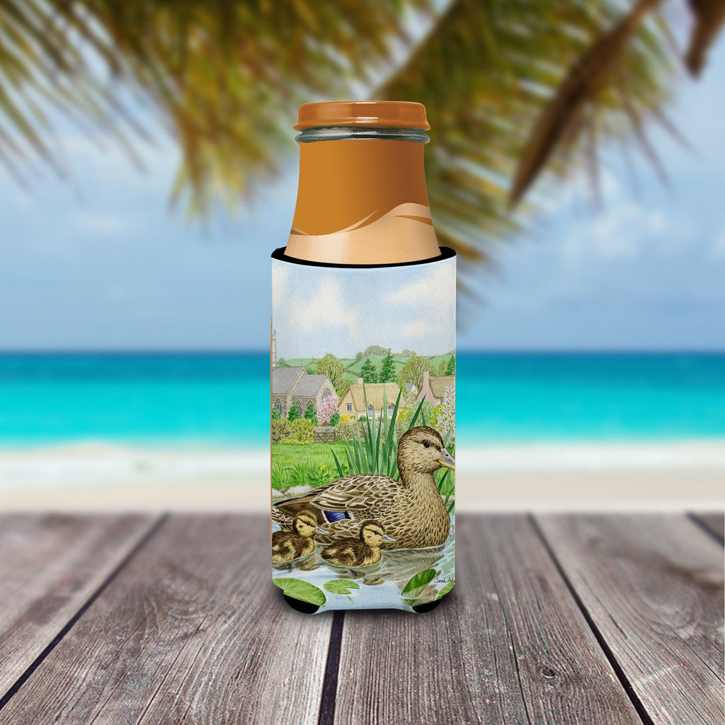 Mallard Duck Slim Can Hugger , Insulated Foam Hugger for 12 oz Slim Cans, Beer Bottles & Water Bottles, Printed in USA