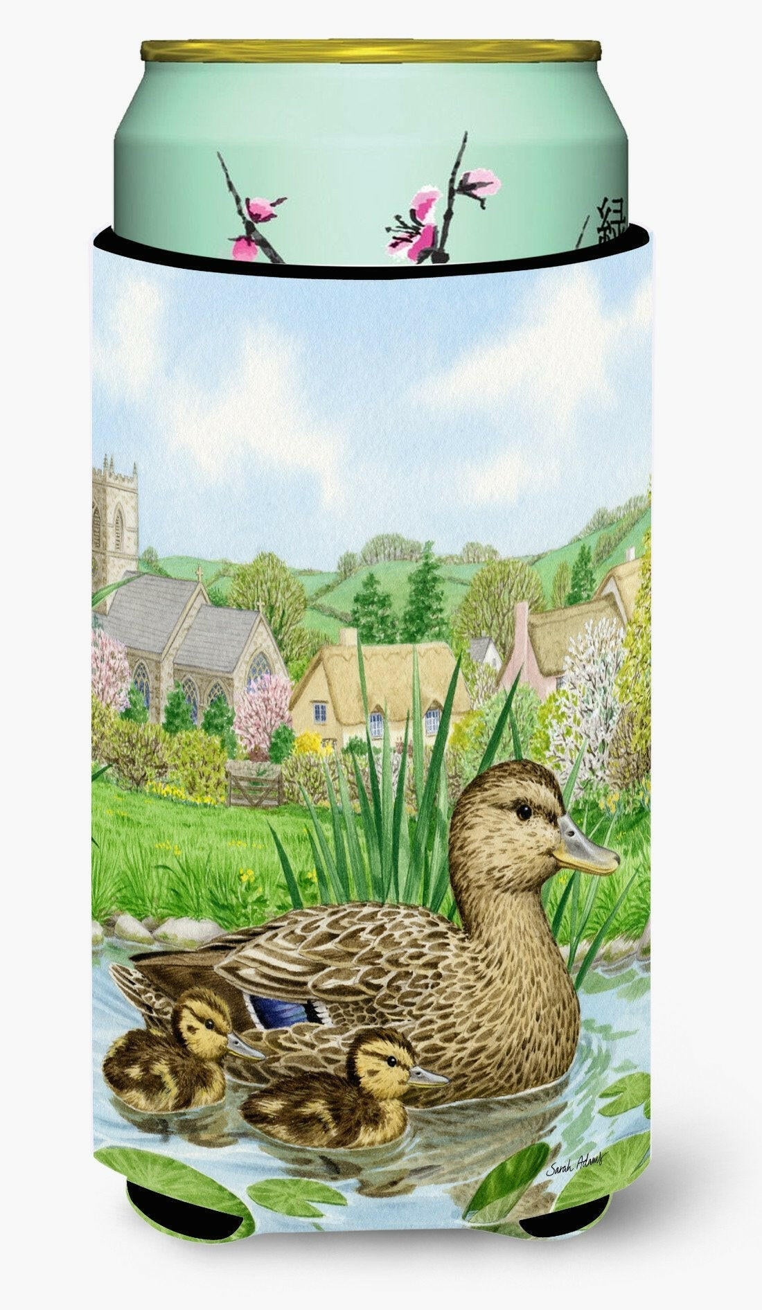 Mallard Duck Tall Boy Hugger Can Cooler Sleeve Machine Washable Drink Collapsible Insulator Beverage Insulated Holder