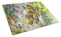 Mallard Duck Chicks Cutting Board Tempered Glass Kitchen Cutting Surface, Heat Resistant Chopping, Non-Slip Feet, Food Prep & Serving