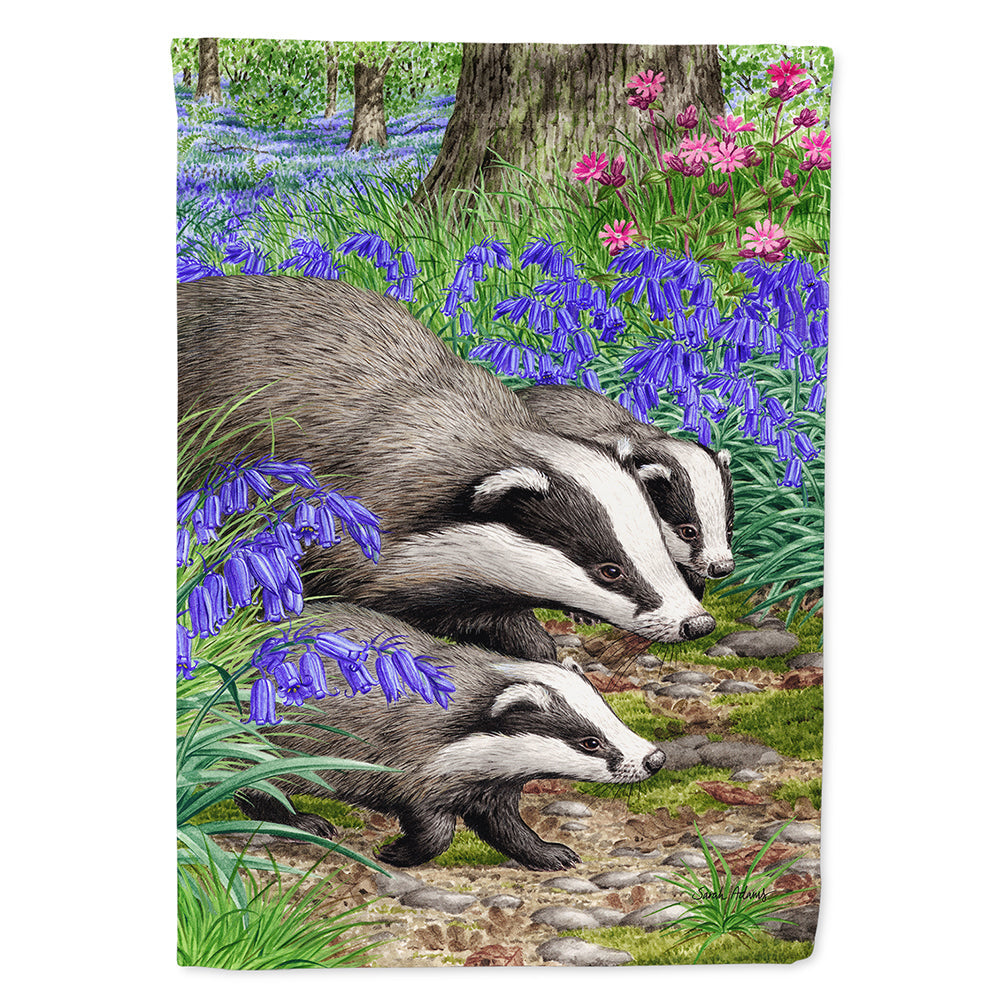 Badgers House Flag 28x40 Porch Sleeve Pole Decorative Outside Yard Banner Artwork Wall Hanging, Polyester
