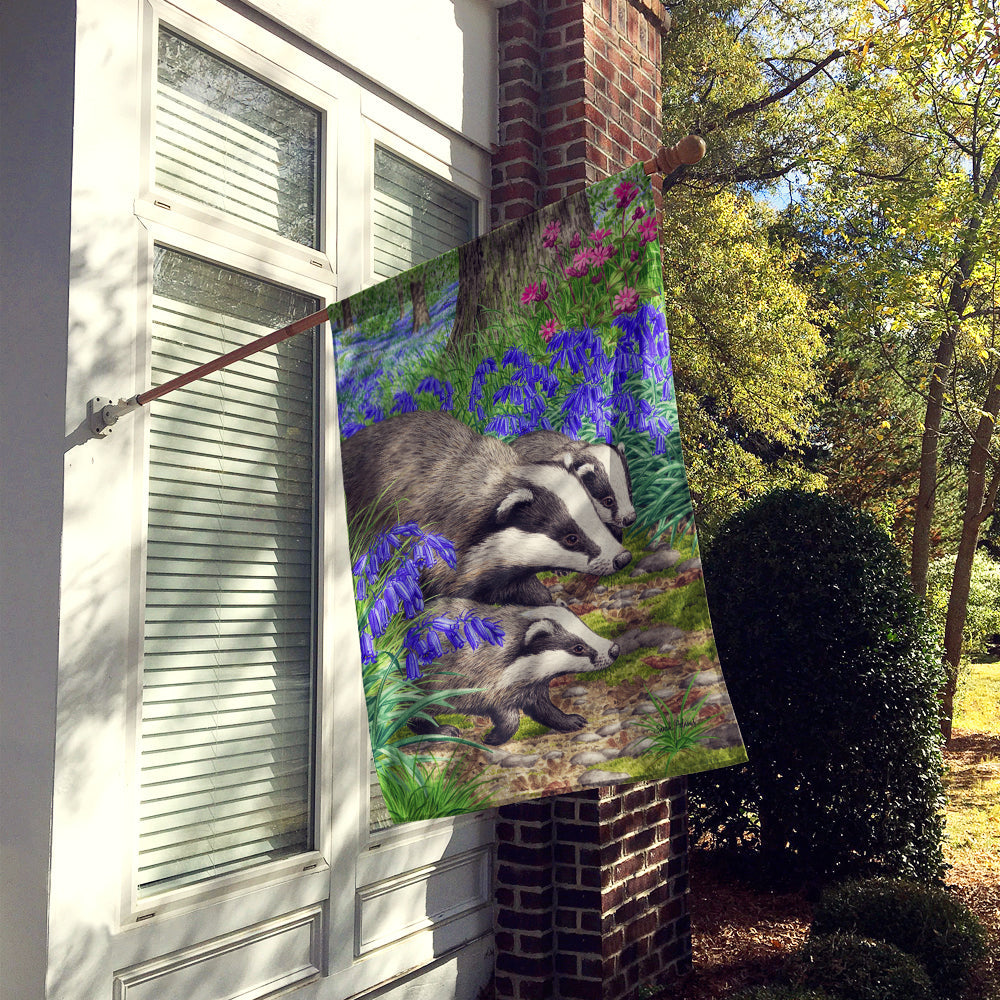 Badgers House Flag 28x40 Porch Sleeve Pole Decorative Outside Yard Banner Artwork Wall Hanging, Polyester