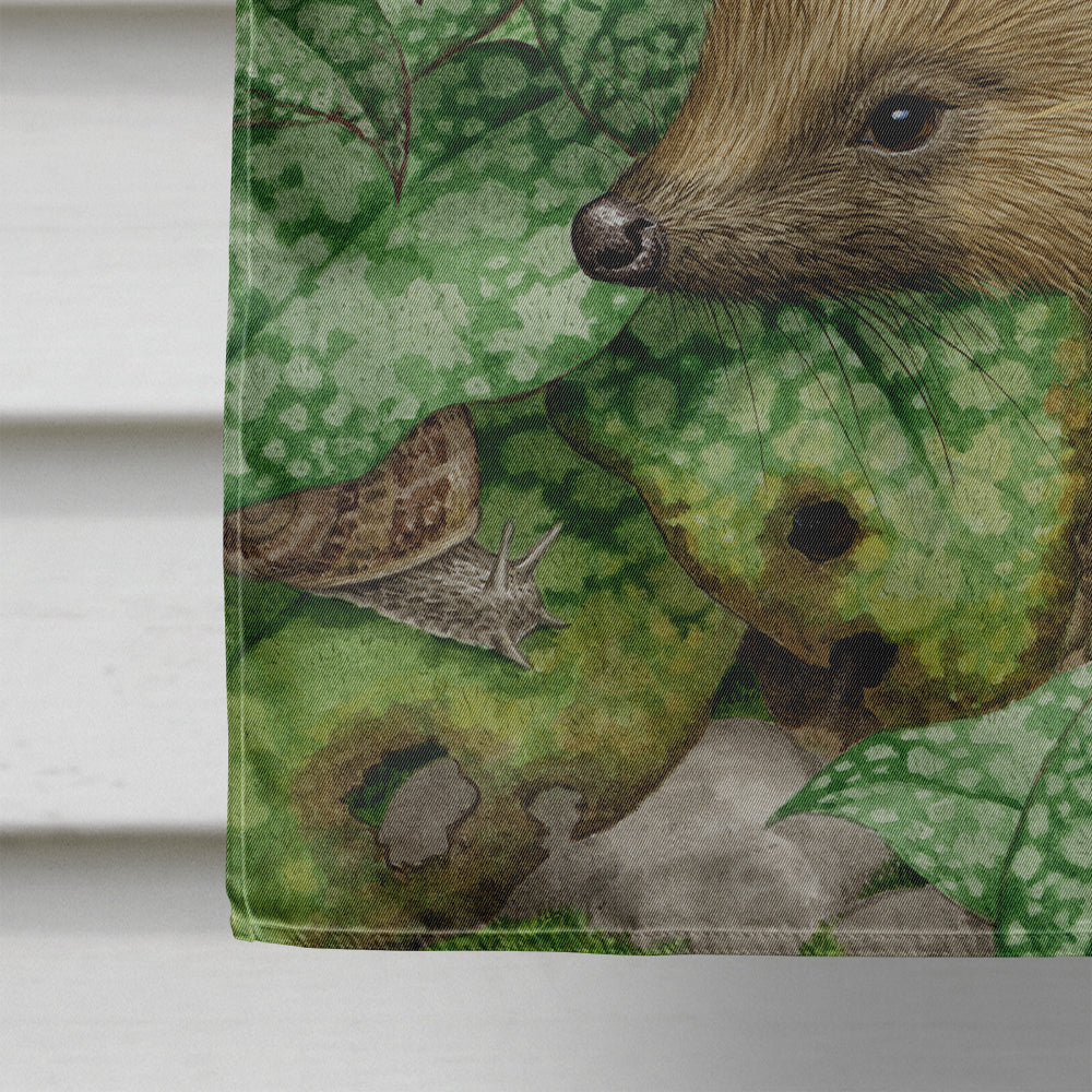 Hedgehog House Flag 28x40 Porch Sleeve Pole Decorative Outside Yard Banner Artwork Wall Hanging, Polyester