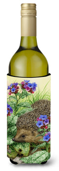 Hedgehog Wine Bottle Hugger Gift Sleeve for Standard 750 ml Bottles, Insulated Reusable Also Fits Mini Shot & Pint Bottles