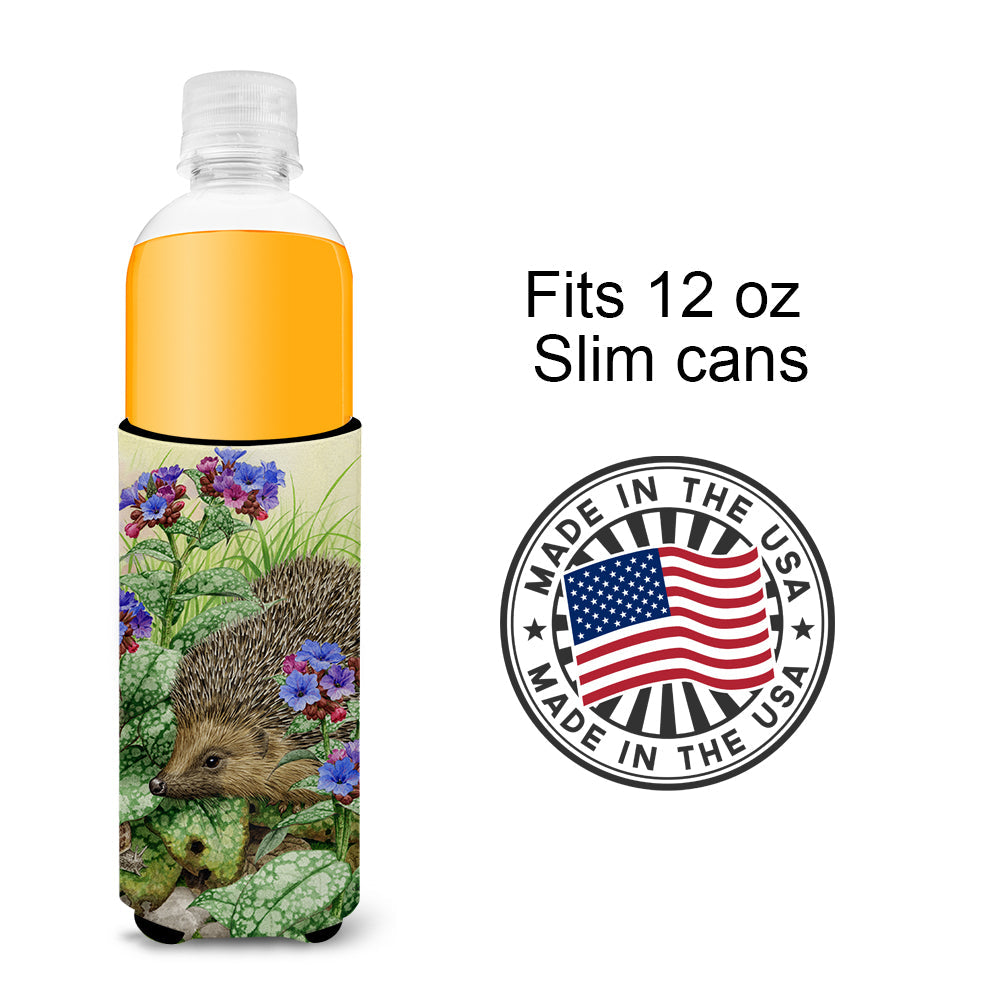 Hedgehog Slim Can Hugger , Insulated Foam Hugger for 12 oz Slim Cans, Beer Bottles & Water Bottles, Printed in USA