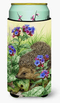 Hedgehog Tall Boy Hugger Can Cooler Sleeve Machine Washable Drink Collapsible Insulator Beverage Insulated Holder