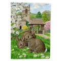Leveret Bunny Rabbit House Flag 28x40 Porch Sleeve Pole Decorative Outside Yard Banner Artwork Wall Hanging, Polyester