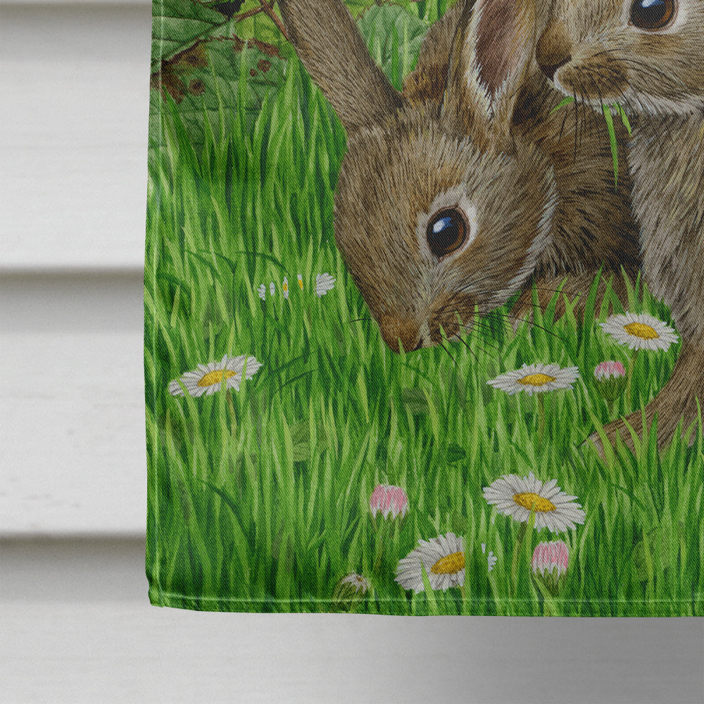 Leveret Bunny Rabbit House Flag 28x40 Porch Sleeve Pole Decorative Outside Yard Banner Artwork Wall Hanging, Polyester