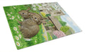 Leveret Bunny Rabbit Cutting Board Tempered Glass Kitchen Cutting Surface, Heat Resistant Chopping, Non-Slip Feet, Food Prep & Serving