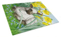 Lamb Cutting Board Tempered Glass Kitchen Cutting Surface, Heat Resistant Chopping, Non-Slip Feet, Food Prep & Serving
